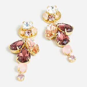 J.CREW Crystal Cluster Statement Earrings